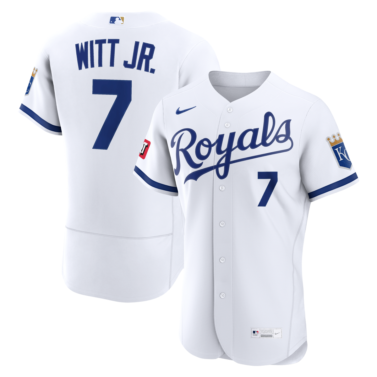 Kansas City Royals Bobby Witt Jr. Nike Light Blue Alternate Authentic Sponsor Patch Jersey