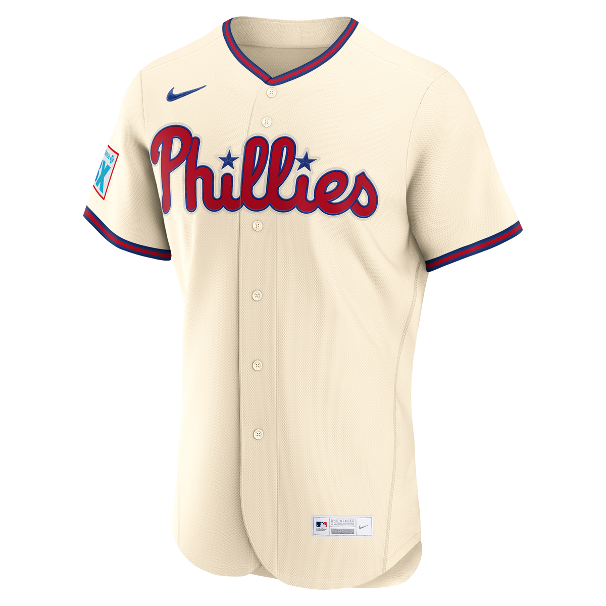 Philadelphia Phillies Bryce Harper Nike White Home Authentic Sponsor Patch Jersey
