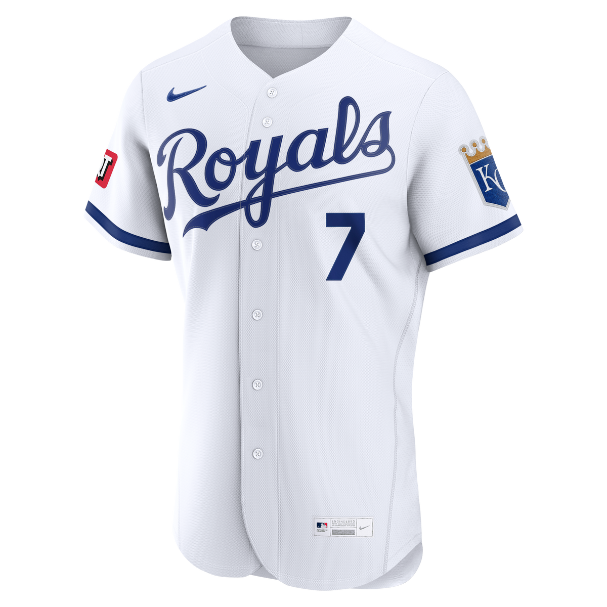 Kansas City Royals Bobby Witt Jr. Nike Light Blue Alternate Authentic Sponsor Patch Jersey