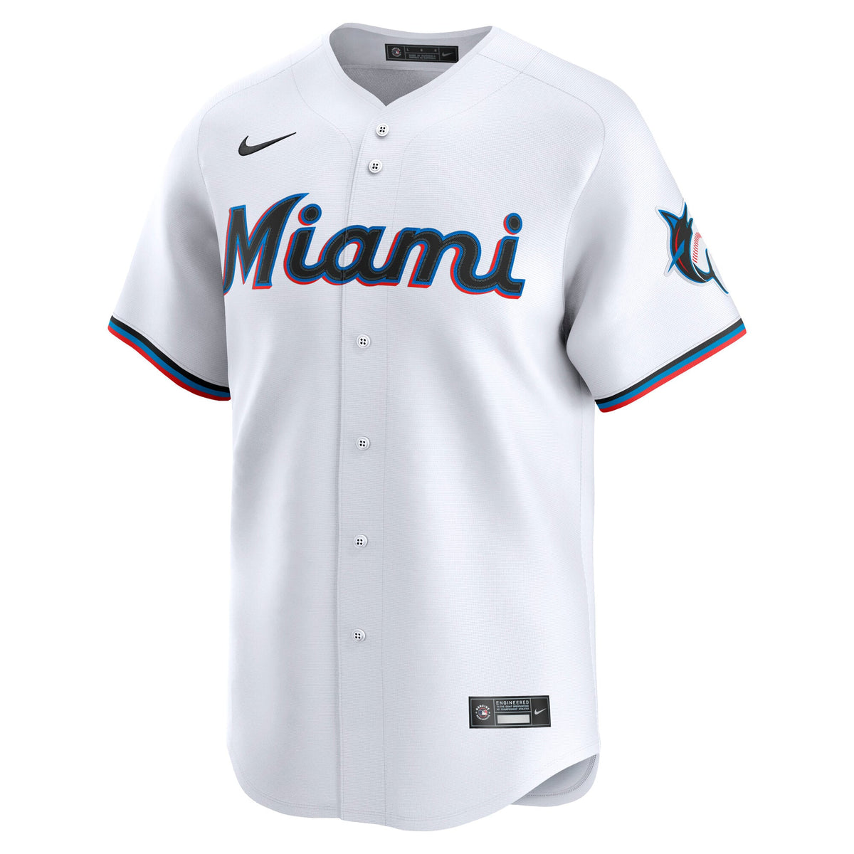 Miami Marlins Nike White Home Replica Team Jersey