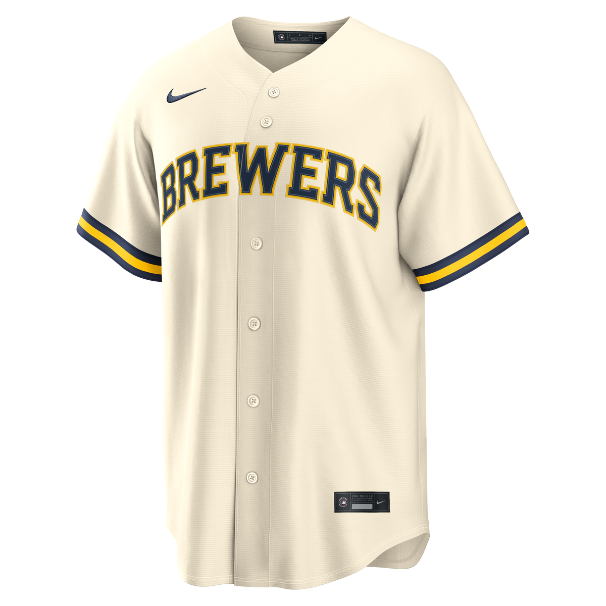 Milwaukee Brewers Jackson Chourio Nike Cream Home Replica Jersey