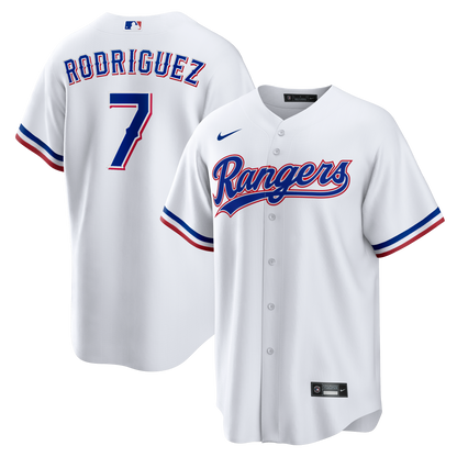 Texas Rangers Ivan Rodriguez Nike White Home Retired Player Replica Jersey