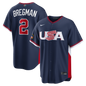 USA Baseball Alex Bregman Nike White 2026 World Baseball Classic Home Stadium Jersey