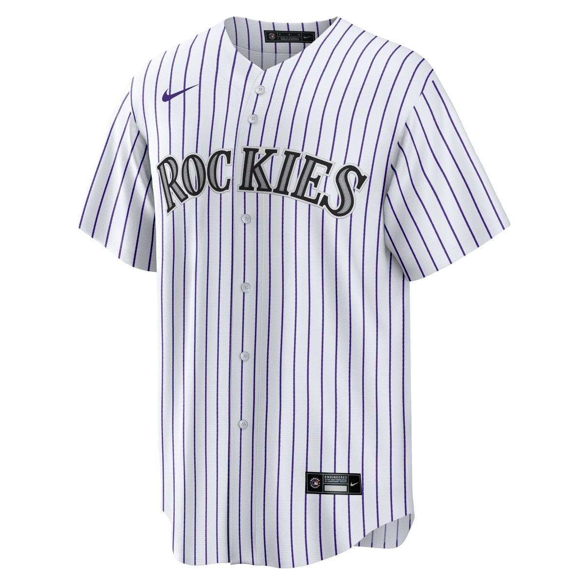 Colorado Rockies Kris Bryant Nike White/Purple Replica Player Jersey