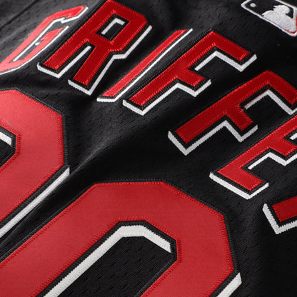 Cincinnati Reds Ken Griffey Jr. Mitchell & Ness Black Big & Tall Cooperstown Mesh Batting Practice Jersey