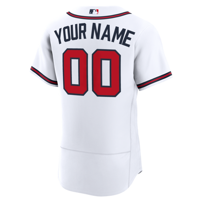 Atlanta Braves Nike White Home Authentic Custom Jersey