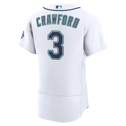 Seattle Mariners J.P. Crawford Nike White Home 50th Season Authentic Jersey