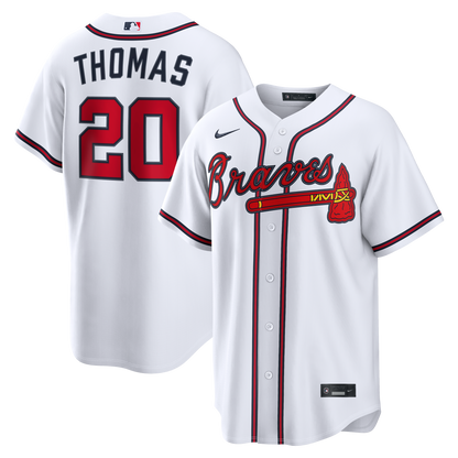 Atlanta Braves Lane Thomas Nike White Home Replica Jersey