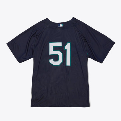 Seattle Mariners Ichiro Suzuki Mitchell & Ness Navy Big & Tall Cooperstown Mesh Batting Practice Jersey