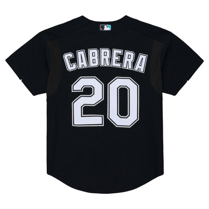 Florida Marlins Miguel Cabrera Mitchell & Ness Black 2003 Cooperstown Mesh Batting Practice Button-Up Jersey