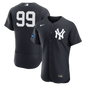 New York Yankees Aaron Judge Nike White Home Authentic Sponsor Patch Jersey