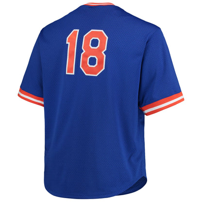 New York Mets Darryl Strawberry Mitchell & Ness Royal Big & Tall Cooperstown Collection Mesh Batting Practice Jersey