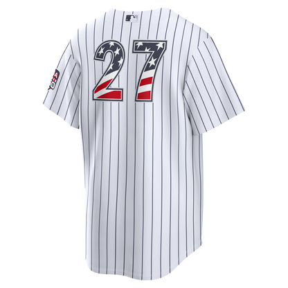 Fourth of July New York Yankees Giancarlo Stanton Nike White USA 250 Stadium Jersey