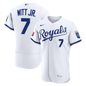 Kansas City Royals Bobby Witt Jr. Nike White Home Authentic Sponsor Patch Jersey