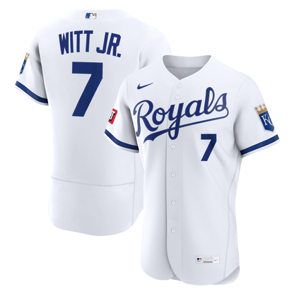 Kansas City Royals Bobby Witt Jr. Nike Light Blue Alternate Authentic Sponsor Patch Jersey