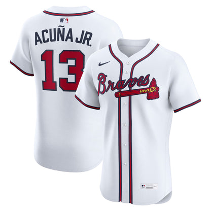 Atlanta Braves Ronald Acuña Jr. Nike White Home Elite Player Jersey