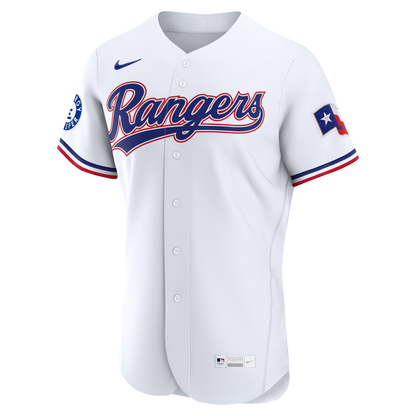 Texas Rangers Corey Seager Nike White Home Authentic Sponsor Patch Jersey