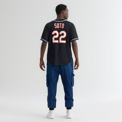New York Mets Juan Soto Nike Fashion Replica Black Out Jersey