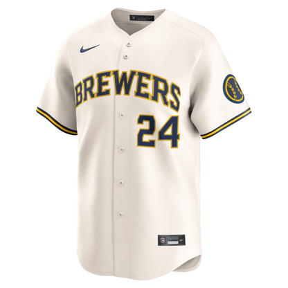 Milwaukee Brewers William Contreras Nike Cream Home Limited Player Jersey