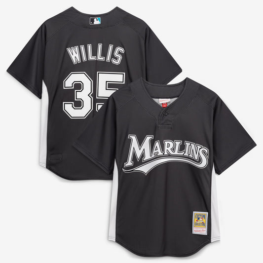 Florida Marlins Dontrelle Willis Mitchell & Ness Black Authentic Batting Practice Jersey