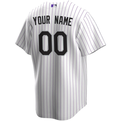 Colorado Rockies Nike White Home Replica Custom Jersey