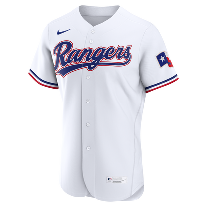 Texas Rangers Nike White Home Authentic Custom Jersey
