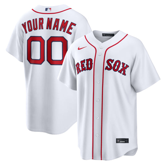 Boston Red Sox Nike White Home Stadium Custom Jersey