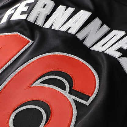 Miami Marlins Jose Fernandez Mitchell & Ness Black Authentic Batting Practice Jersey