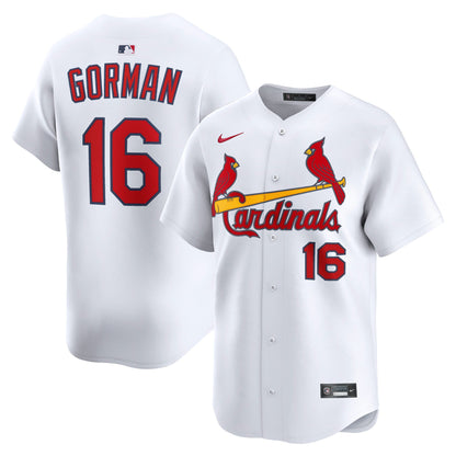 St. Louis Cardinals Nolan Gorman Nike White Home Limited Player Jersey