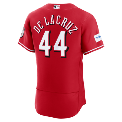 Cincinnati Reds Elly De La Cruz Nike Red Alternate Authentic Sponsor Patch Jersey