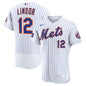 New York Mets Francisco Lindor Nike White Home Authentic Sponsor Patch Jersey