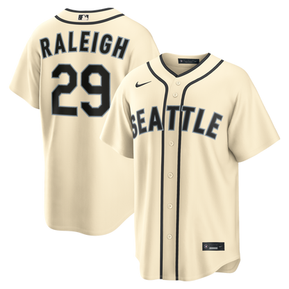 Seattle Mariners Cal Raleigh Nike Teal Alternate Replica Jersey