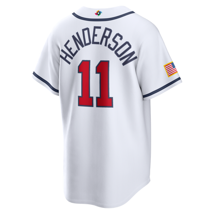 USA Baseball Gunnar Henderson Nike White 2026 World Baseball Classic Home Stadium Jersey