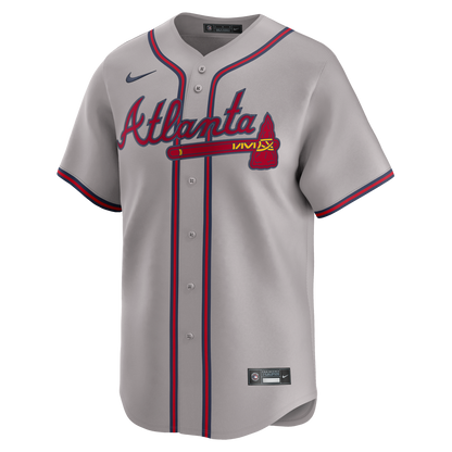 Atlanta Braves Ozzie Albies Nike Gray Road Limited Player Jersey