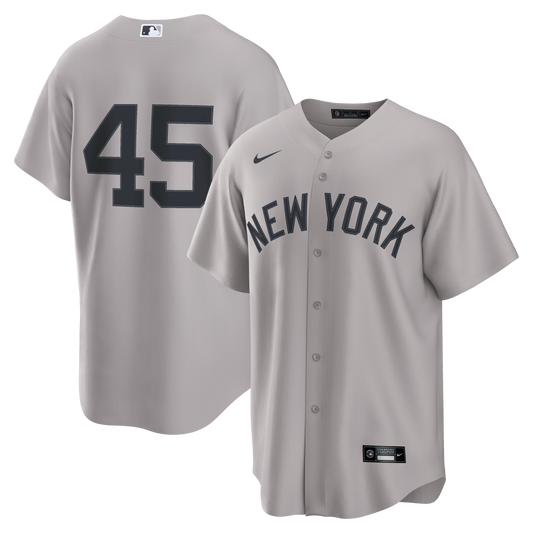 New York Yankees Gerrit Cole Nike Gray Road Replica Jersey