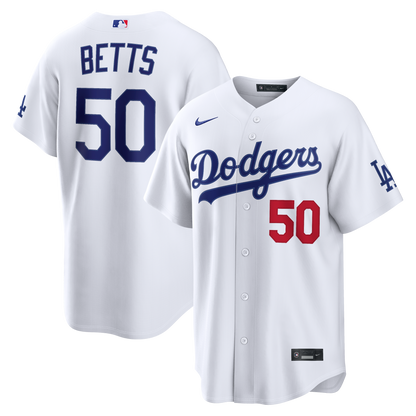Los Angeles Dodgers Mookie Betts Nike Gray Stadium Jersey