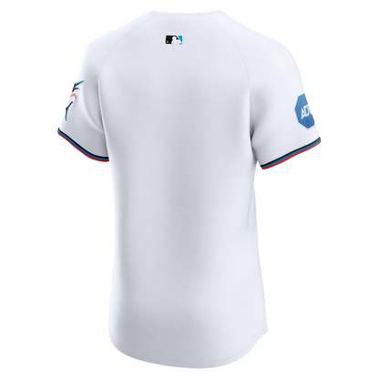 Miami Marlins Nike White Home Elite Jersey