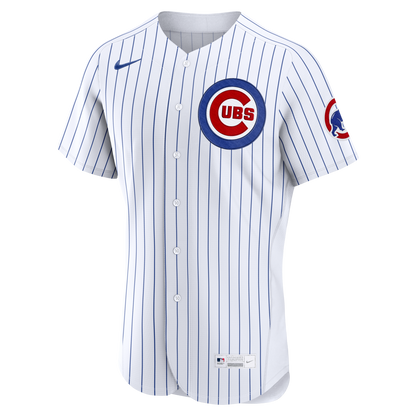 Chicago Cubs Nike White Home Authentic Custom Jersey