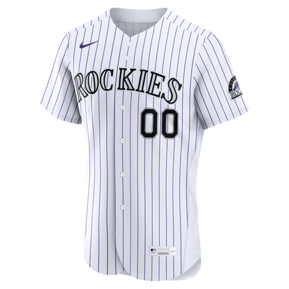 Colorado Rockies Nike White Home Authentic Custom Jersey
