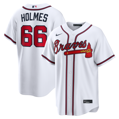 Atlanta Braves Grant Holmes Nike White Home Replica Jersey