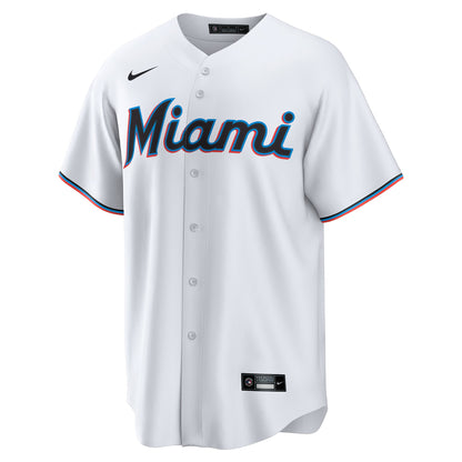 Miami Marlins Nike White #1 Groom Home Replica Jersey