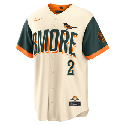 Baltimore Orioles Gunnar Henderson Nike Cream 2026 City Connect Stadium Jersey