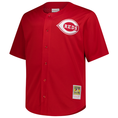 Cincinnati Reds Deion Sanders Mitchell & Ness Red Big & Tall Cooperstown Mesh Batting Practice Jersey