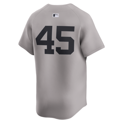 New York Yankees Gerrit Cole Nike Gray Road Limited Player Jersey
