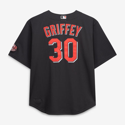 Cincinnati Reds Ken Griffey Jr. Mitchell & Ness Black Big & Tall Cooperstown Mesh Batting Practice Jersey