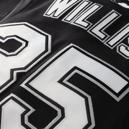 Florida Marlins Dontrelle Willis Mitchell & Ness Black Cooperstown Collection Mesh Batting Practice Button-Up Jersey