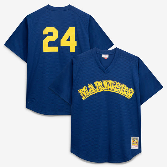 Seattle Mariners Ken Griffey Jr. Mitchell & Ness Royal Big & Tall Cooperstown Collection Mesh Batting Practice Jersey