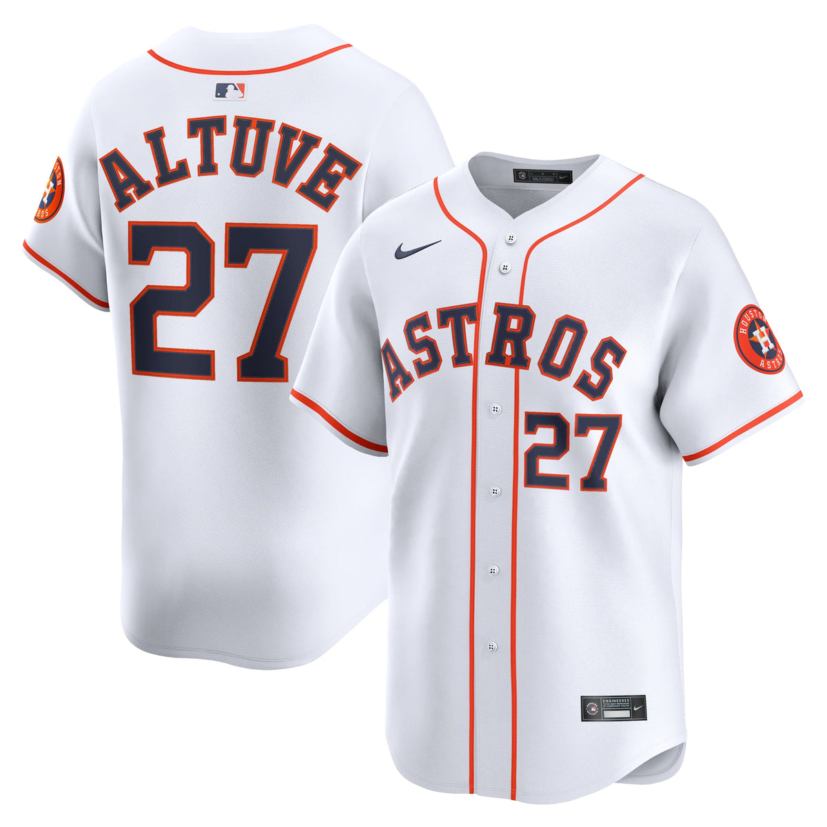 Houston Astros Jose Altuve Nike White Home Limited Player Jersey