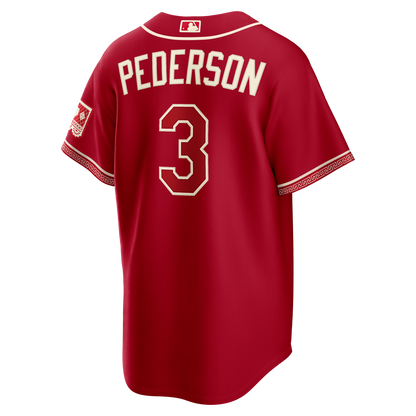 Texas Rangers Joc Pederson Nike Red 2026 City Connect Stadium Jersey