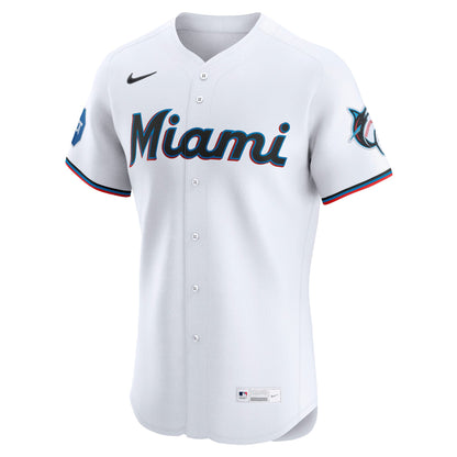 Miami Marlins Nike White Home Elite Jersey